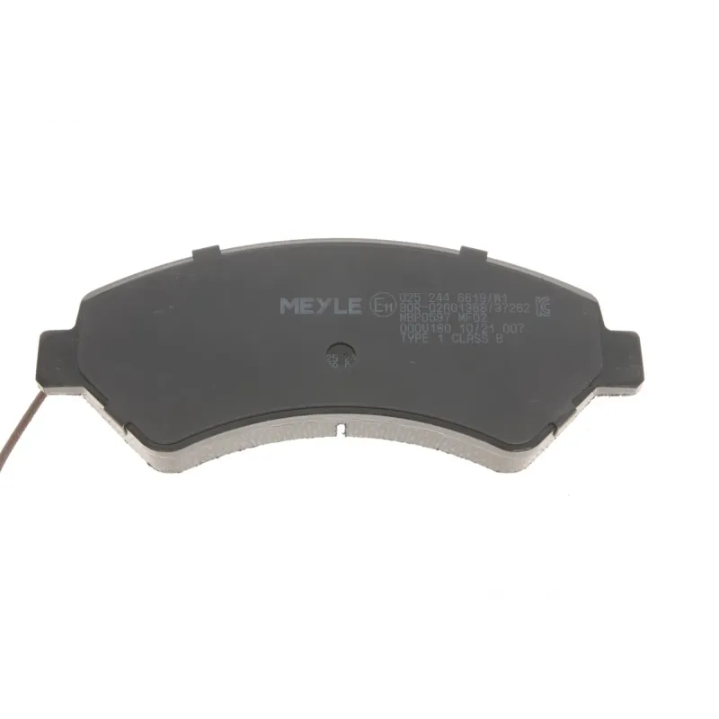 Колодки гальмівні передні MEYLE 025 244 6619/W1 для Citroen Jumper, Fiat Ducato, Peugeot Boxer 2.0-3.0HDi 2006-, 169.2x69.1x19.1 мм (з датчиком)