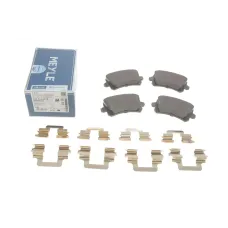 Колодки гальмівні задні MEYLE 025 244 8317 для Audi A6 C6, VW CC, Seat Alhambra, з протискрипною пластиною, 105.5x56.3x17.2 мм