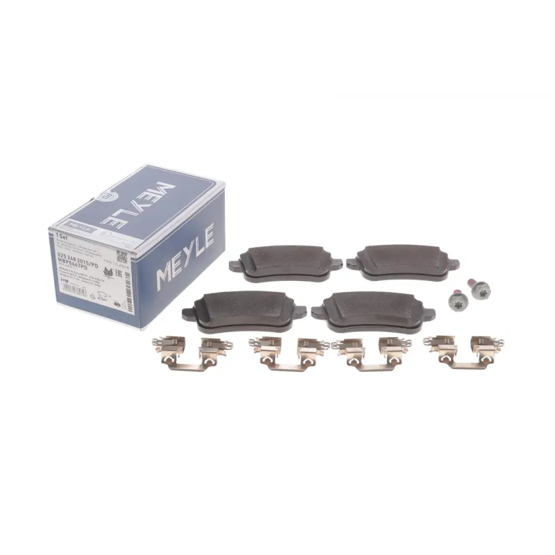 Колодки гальмівні задні MEYLE 025 248 2015/PD для Renault Megane III, Scenic III, Fluence 2008-2016, 106x45.3x15.7 мм