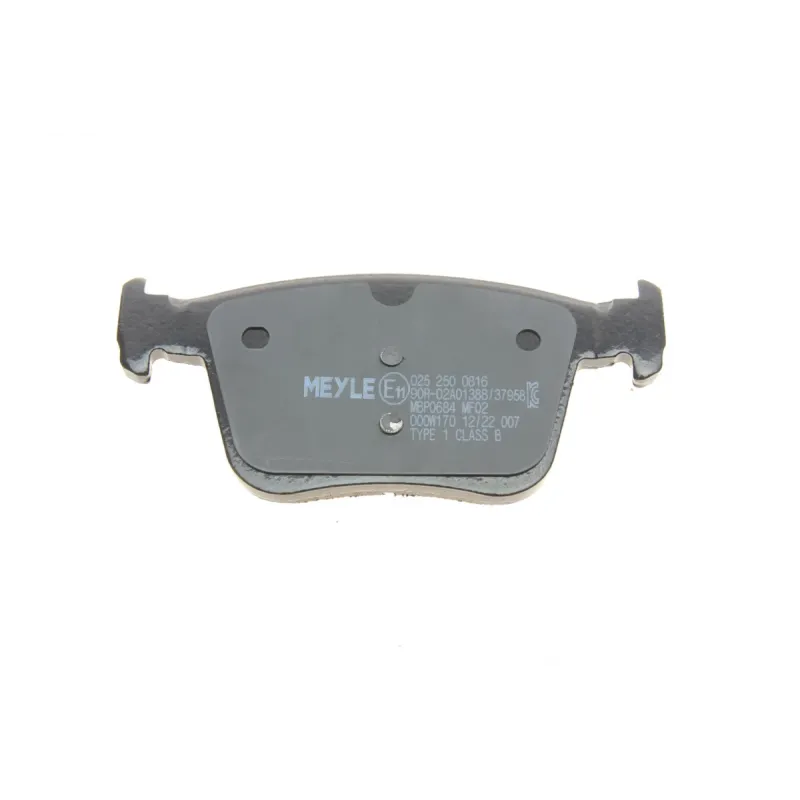 Колодки гальмівні задні MEYLE 025 250 0816 для Audi A3, VW Golf, Skoda Karoq, Passat B8, 16.2 мм