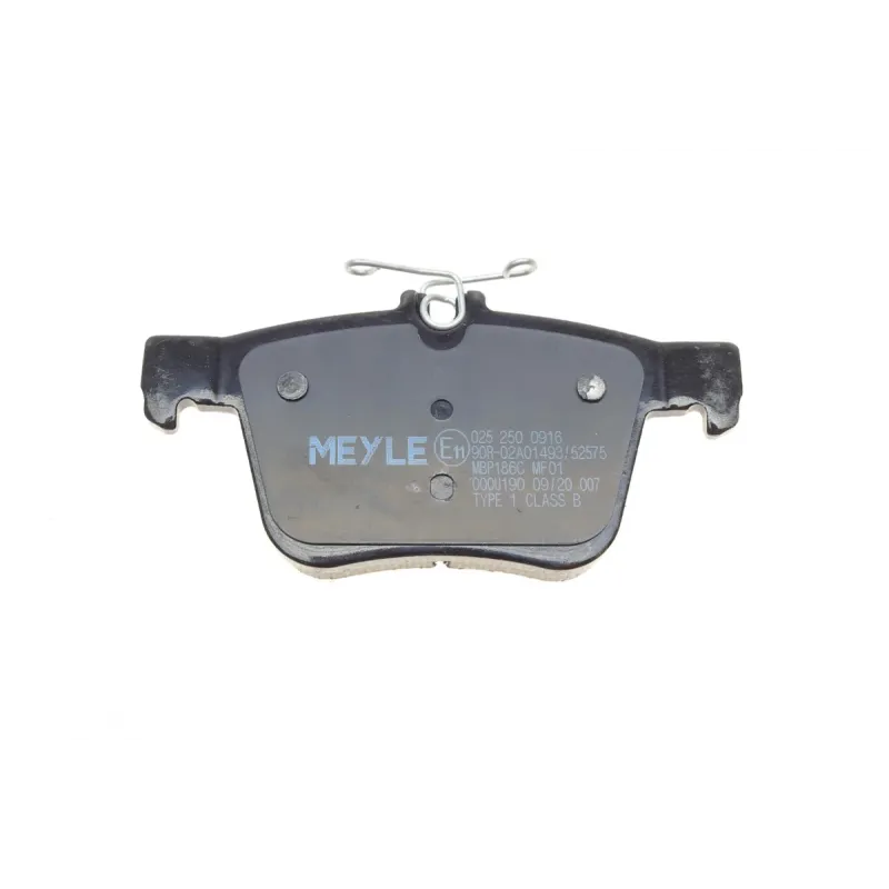 Колодки гальмівні задні MEYLE 025 250 0916 для Audi A3, VW Golf, Skoda Superb
