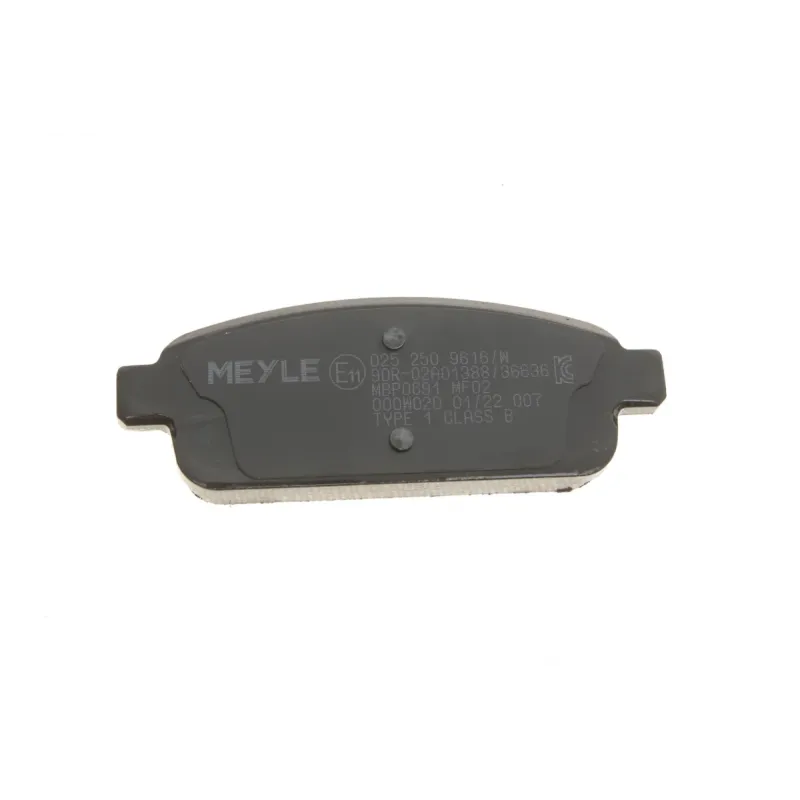 Колодки гальмівні задні MEYLE 025 250 9616/W для Chevrolet Cruze, Opel Astra J, 116.6x42.7x16.1 мм