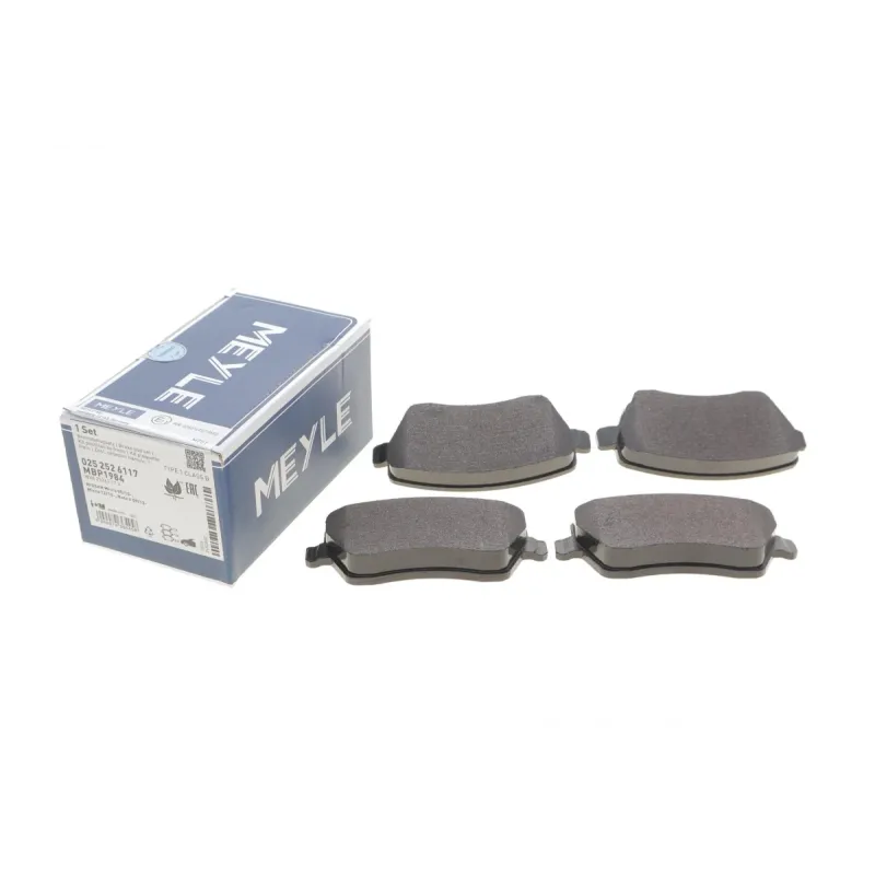 Колодки гальмівні передні MEYLE 025 252 6117 для Nissan Micra IV/V K13, Note E12 2010-2023, 116.5x52.6x17.3 мм