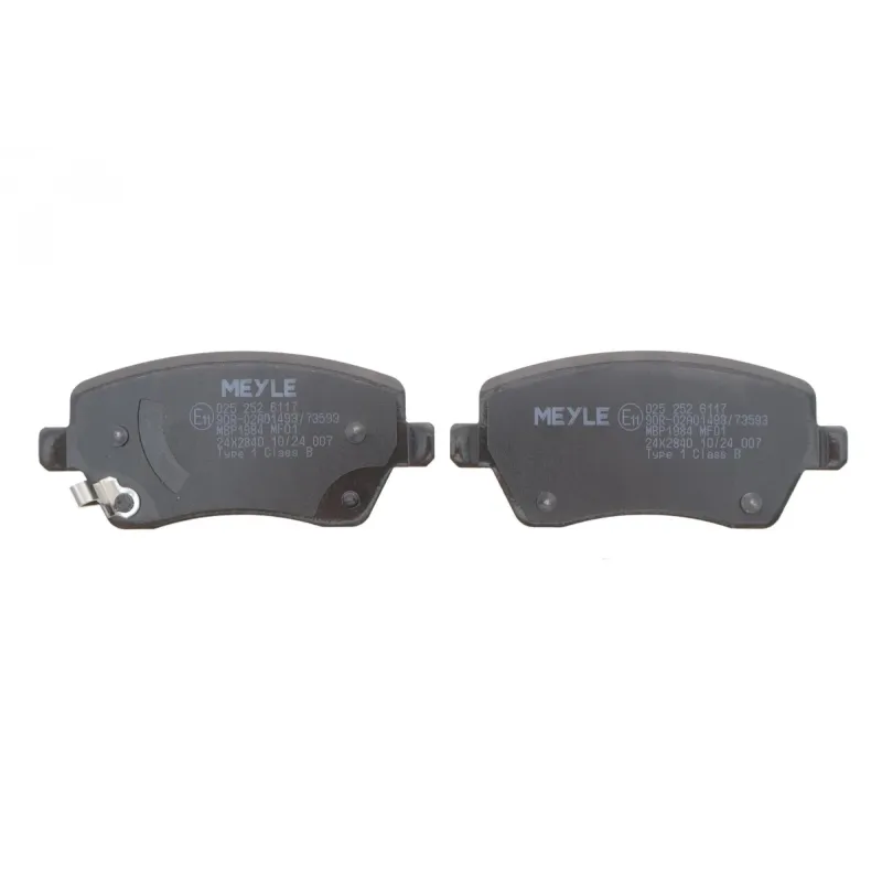 Колодки гальмівні передні MEYLE 025 252 6117 для Nissan Micra IV/V K13, Note E12 2010-2023, 116.5x52.6x17.3 мм