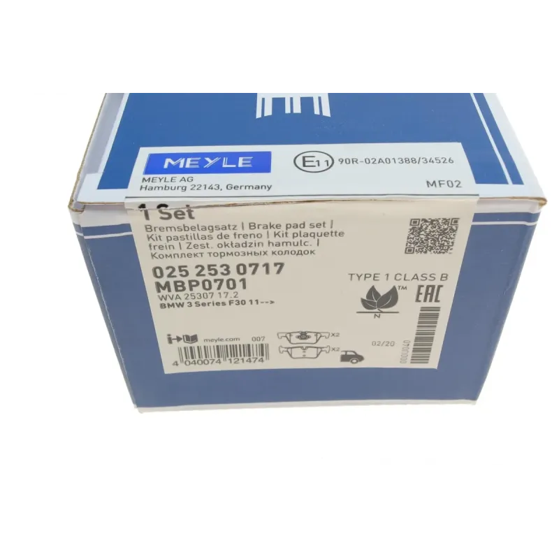 Колодки гальмівні (задні) BMW 3 (F30/F31/F34)/4 (F36) 11-