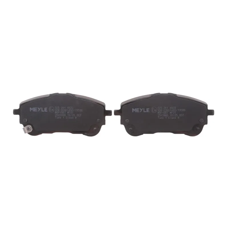 Колодки гальмівні передні MEYLE 025 261 4920 для Toyota Corolla 1.6/1.8 VVTi Hybrid 2019-, 134.5x59x19 мм