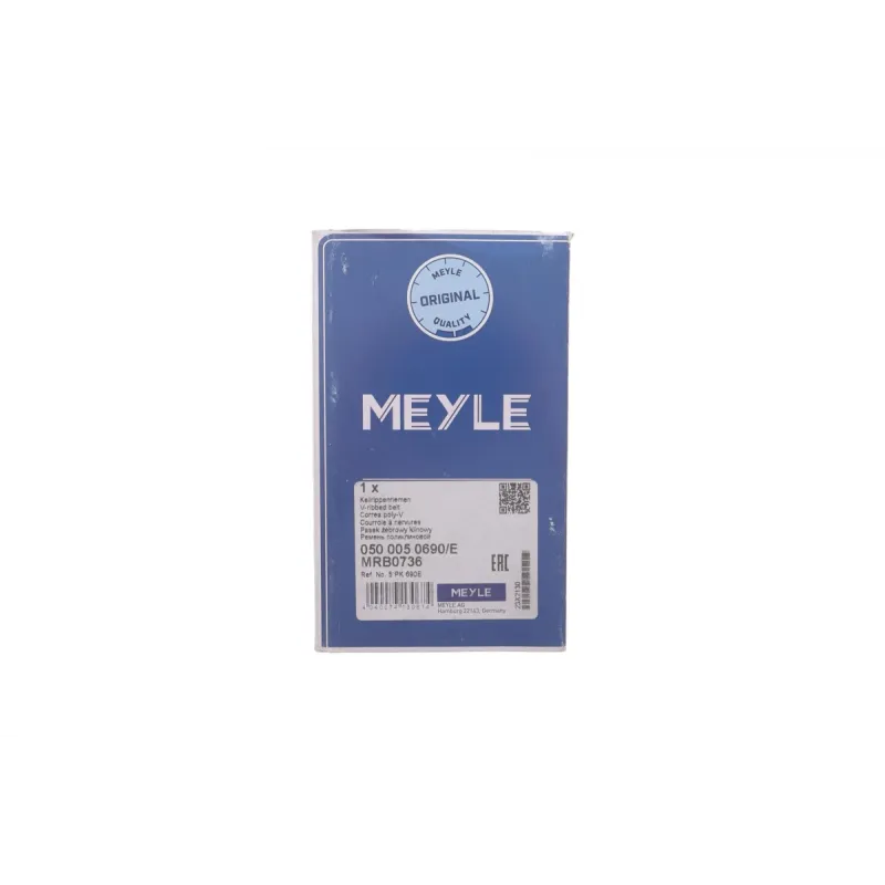 Ремінь генератора MEYLE 050 005 0690/E 5PK690 для Ford Fiesta/Fusion 1.25-1.6 2001-2012