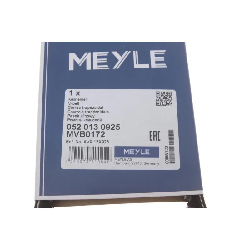 Ремінь генератора MEYLE 052 013 0925 (13x925 мм) для Mercedes-Benz 609-817D