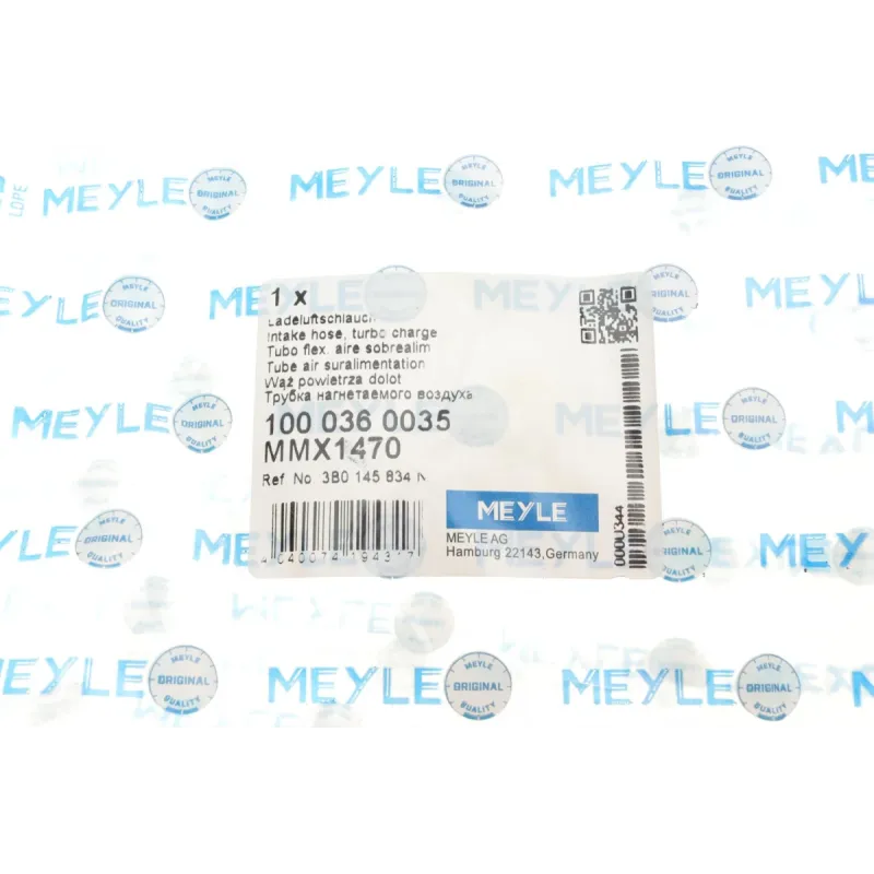 Патрубок інтеркулера MEYLE 100 036 0035 для VW Passat B5/B6, Skoda Superb I 1.9TDI/2.0TDI 2000-2008