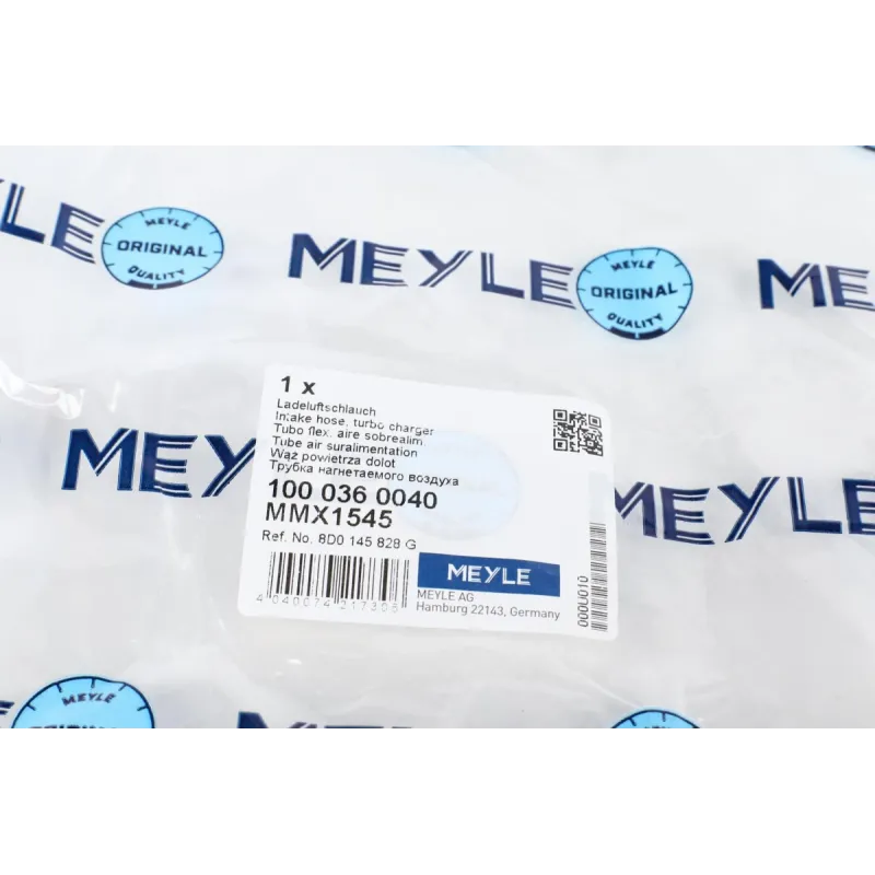 Патрубок інтеркулера MEYLE 100 036 0040 знизу для Audi A4 B5, VW Passat B5 1.9D 1995-2001