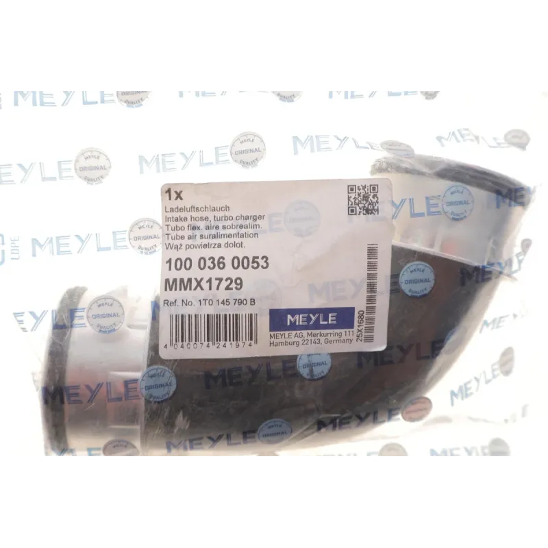 Патрубок інтеркулера MEYLE 100 036 0053 (задній, правий) для VW Caddy III 1.9 TDI 2004-2010