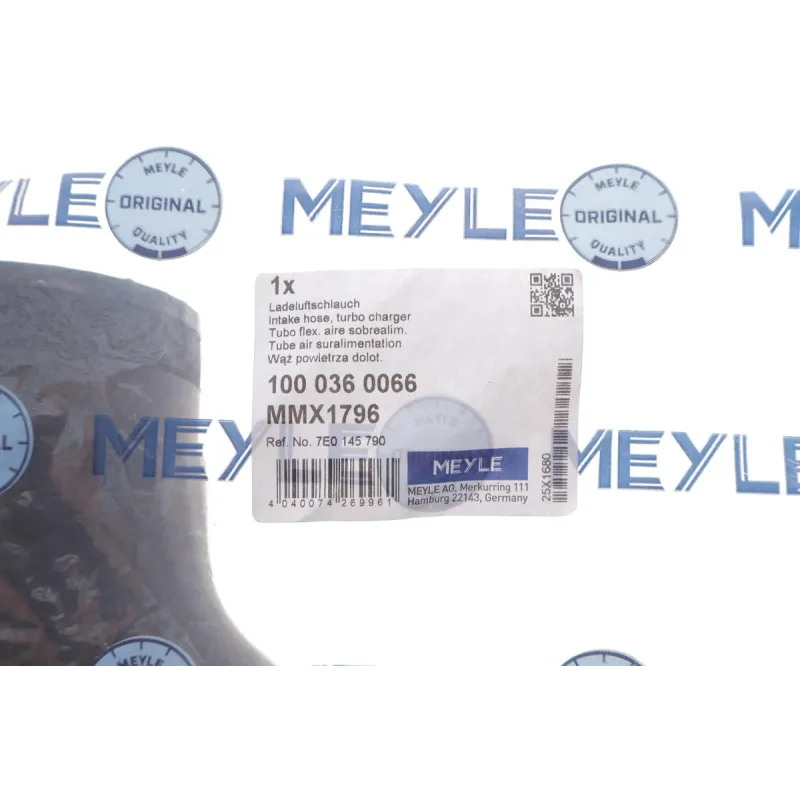 Патрубок інтеркулера нижній MEYLE 100 036 0066 для Volkswagen T5 2.0TDI 2009- лівий