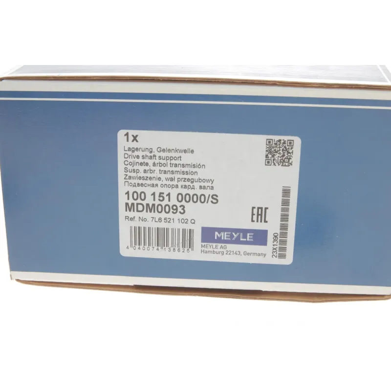 Підшипник підвісний MEYLE 100 151 0000/S для VW Touareg, Porsche Cayenne (955) 2002-2010 (d=30mm)