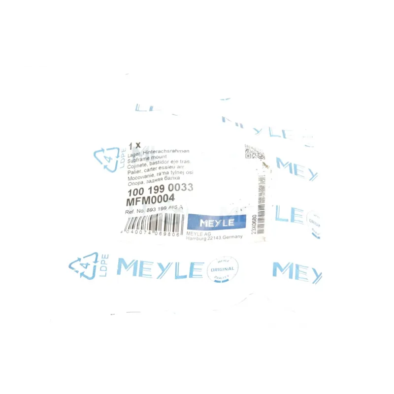 Сайлентблок передньої балки MEYLE 100 199 0033 для Audi 80 B4 1991-1996