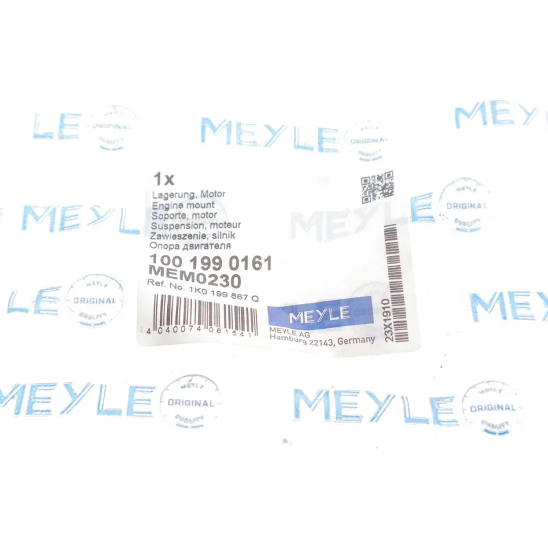 Подушка двигуна MEYLE 100 199 0161 задня/нижня для Audi A3, VW Golf, Skoda Octavia 2003-