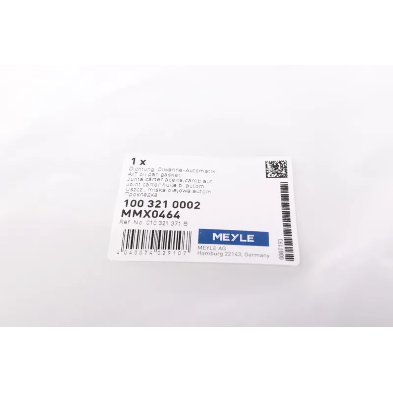 Прокладка піддону АКПП MEYLE 100 321 0002 для Volkswagen Caddy, Golf, Audi 100