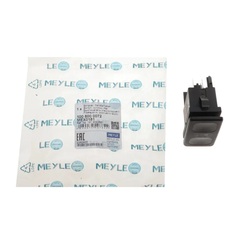 Кнопка склопідіймача MEYLE 100 800 0072 права задня для VW Caddy/Golf/Polo