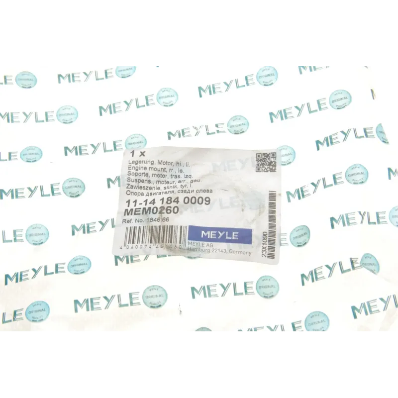 Подушка КПП MEYLE 11-14 184 0009 задня для Fiat Ducato, Citroen Jumper, Peugeot Boxer 1994-2006