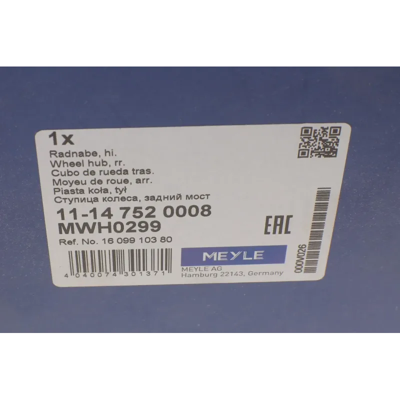 Підшипник маточини задній MEYLE 11-14 752 0008 для Mitsubishi Outlander III (GG_W, GF_W, ZJ, ZL) 2012-2020, Ø 114.3 мм