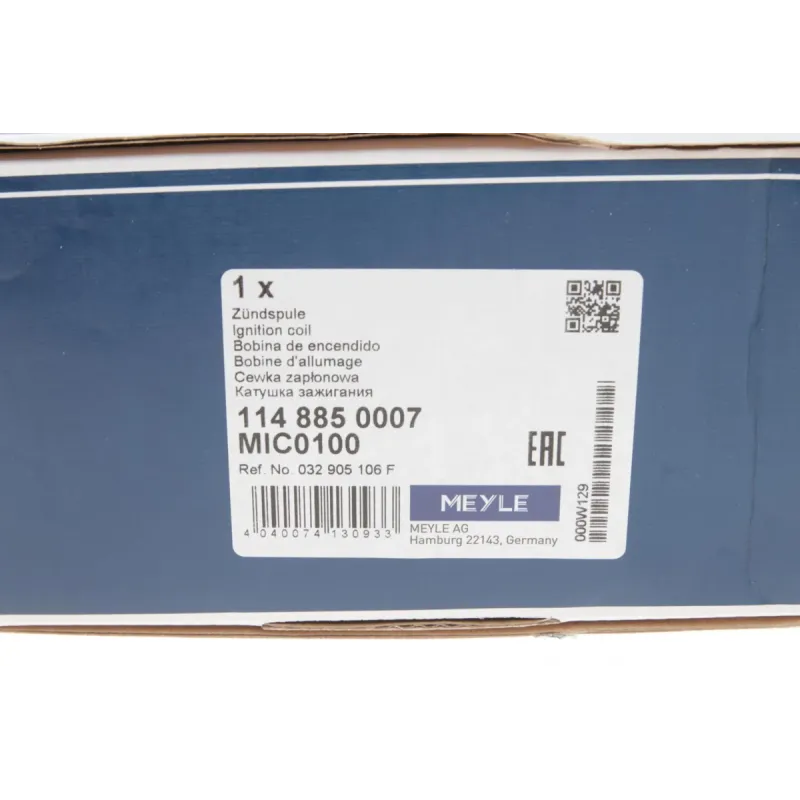 Котушка запалювання MEYLE 114 885 0007 для Volkswagen T5 2.0i 2003-2015
