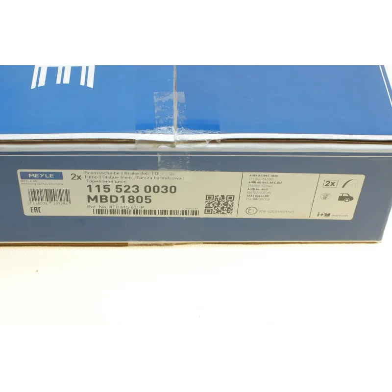 Диск гальмівний задній MEYLE 115 523 0030 для Audi 80/A4 1993-2009 (245x10 мм)