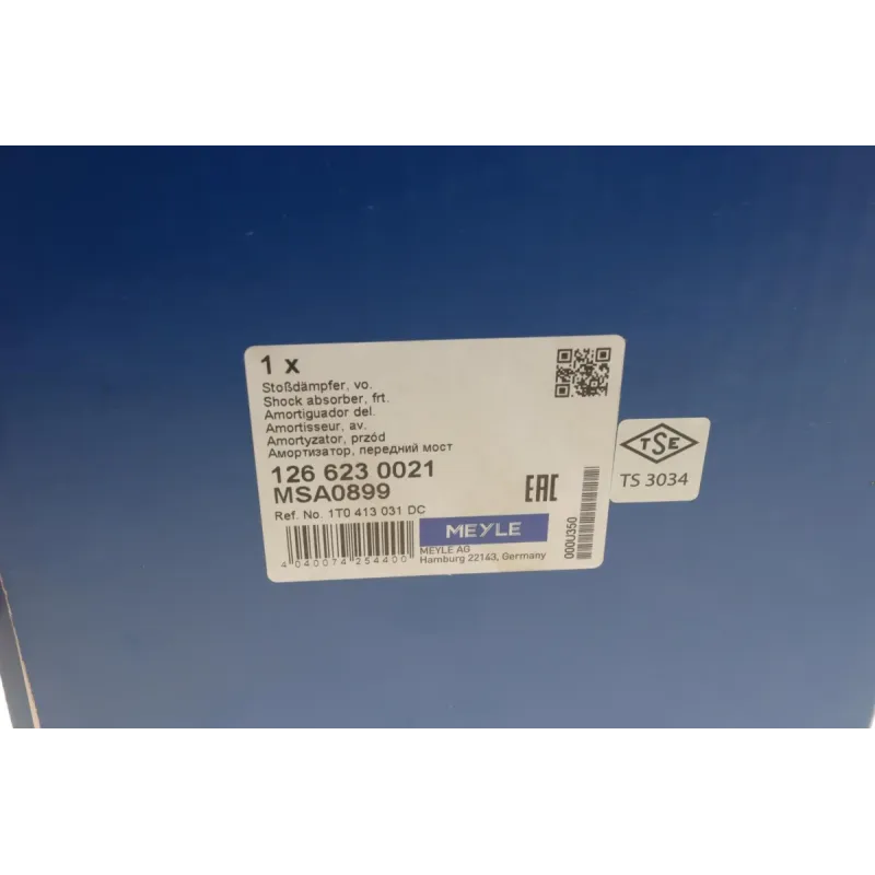Амортизатор передній MEYLE 126 623 0021 для Audi A3, Volkswagen Beetle, передня вісь