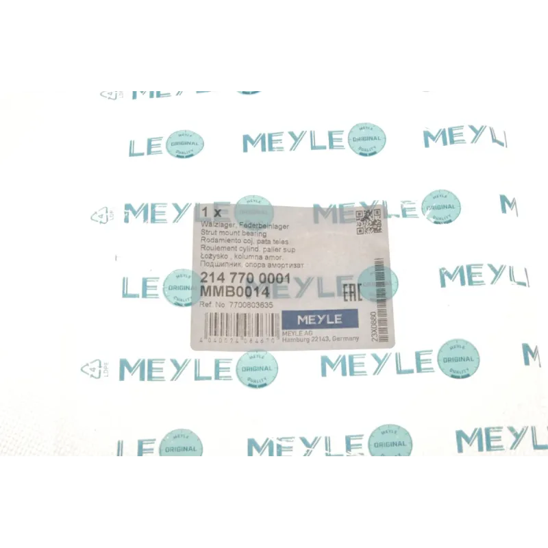 Підшипник амортизатора опорний MEYLE 214 770 0001 для Citroen Berlingo (MF) 1996-2008, передній