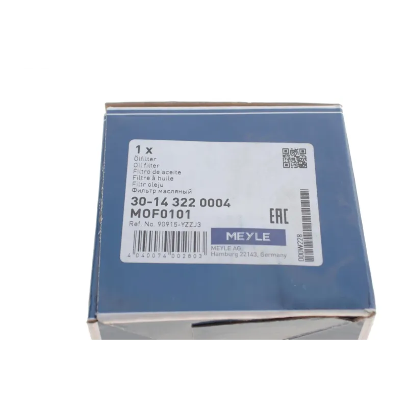 Фільтр масляний MEYLE 30-14 322 0004 для Toyota Camry 2.5/3.0 1986-2006, діаметр 76.7 мм