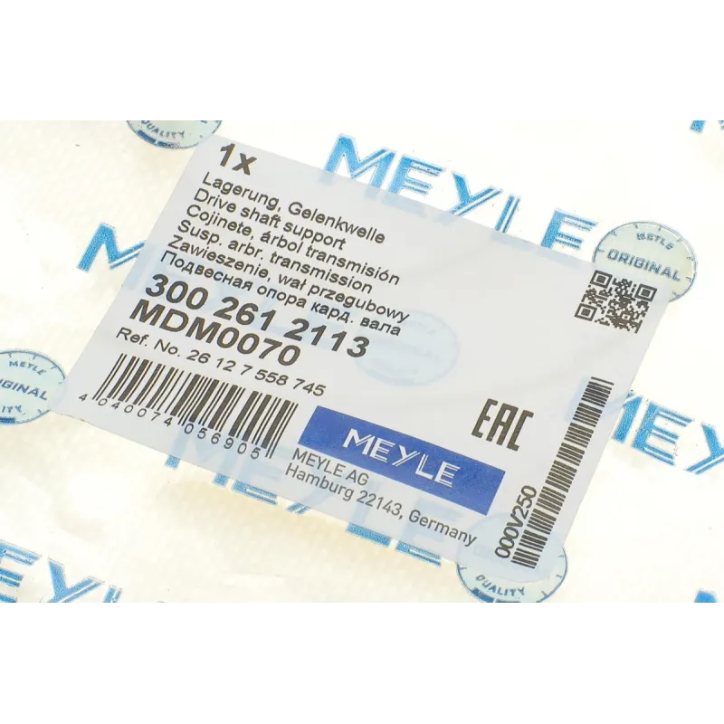 Підшипник підвісний MEYLE 300 261 2113 для BMW X3 (F25) X5 (E70) X6 (E71) 2006-2014, d=30мм