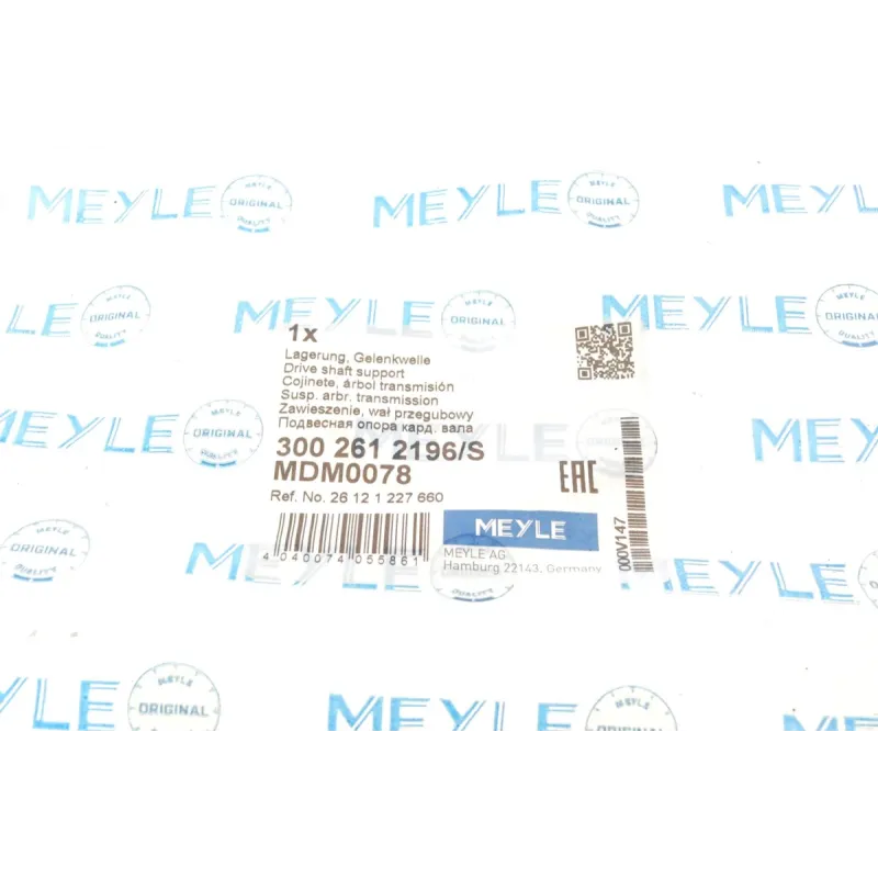 Підшипник підвісний MEYLE 300 261 2196/S для BMW 3 (E36) 7 (E38) 1.8-3.5 1990-2001 (d=30mm)