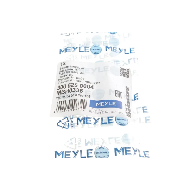Шланг гальмівний передній MEYLE 300 525 0004 для BMW 1 (E81/E87) 3 (E90) 480мм