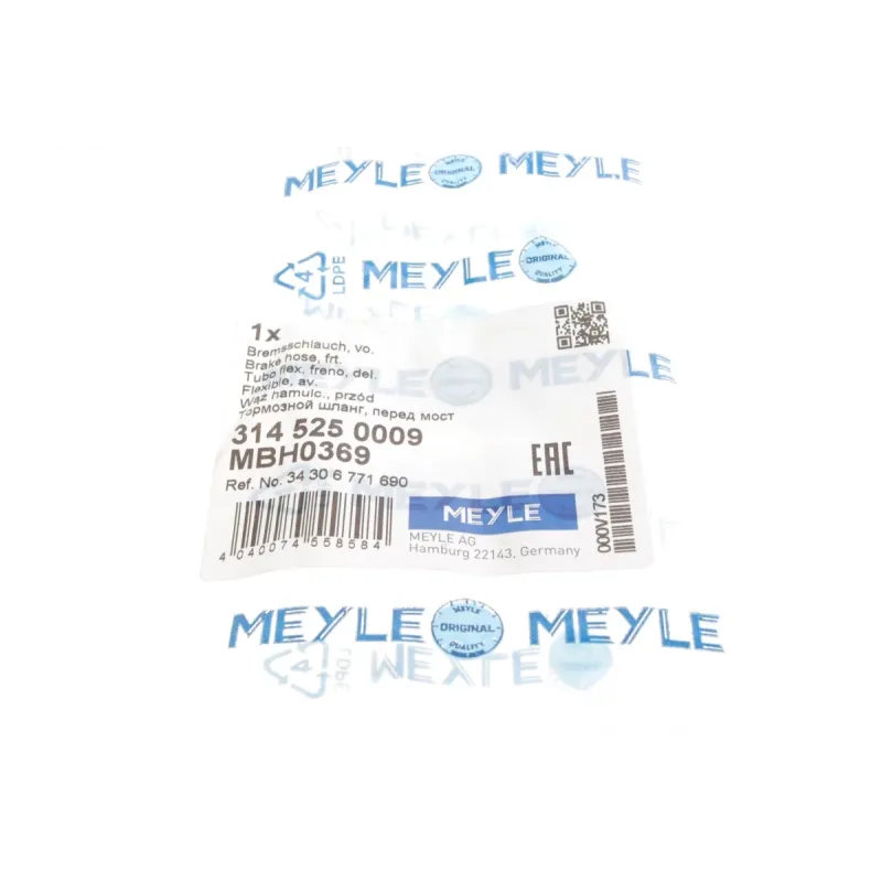 Шланг гальмівний передній MEYLE 314 525 0009 для BMW 3 (E90) 2005-2011, 470 мм
