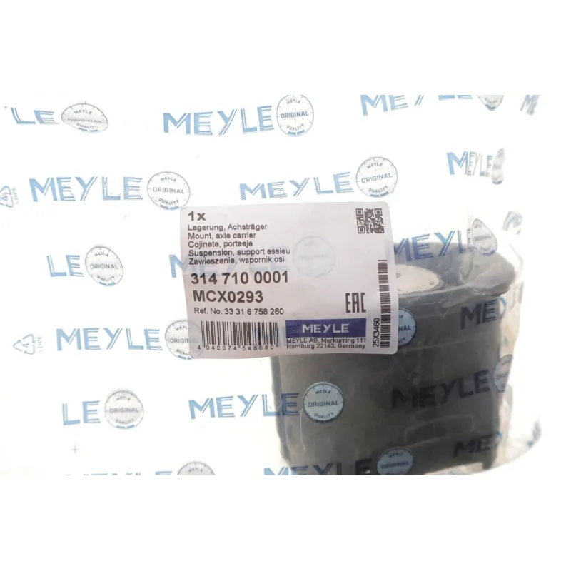 Сайлентблок задньої балки MEYLE 314 710 0001 для BMW 1 (E81/E88) 3 (E90/E93) 2004-2013, зовнішній, 86x17 мм