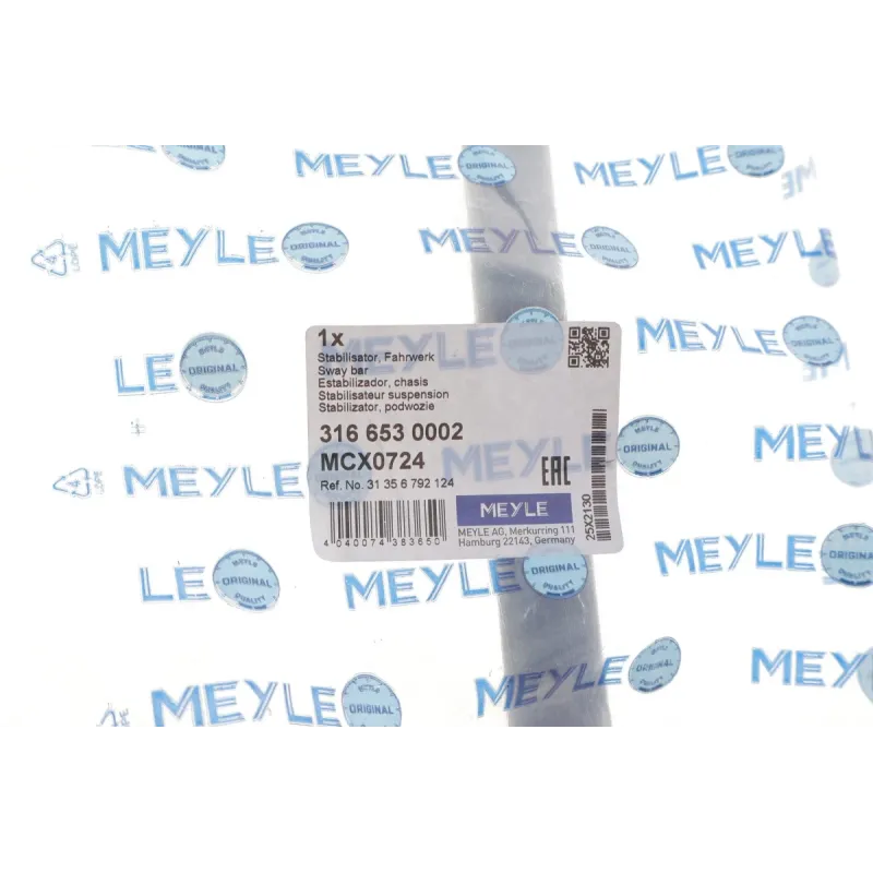 Стабілізатор передній MEYLE 316 653 0002 для BMW 1 (F20/F21) 2.0i, 3 (F30) d=24mm