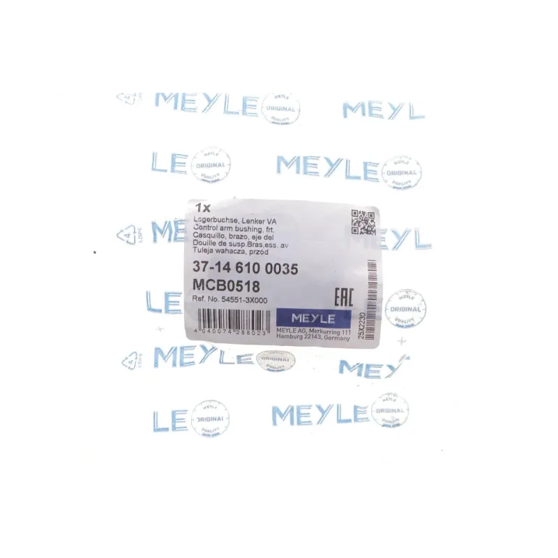 Сайлентблок важеля MEYLE 37-14 610 0035 передній нижній для Hyundai i30, Kia Ceed 2011-