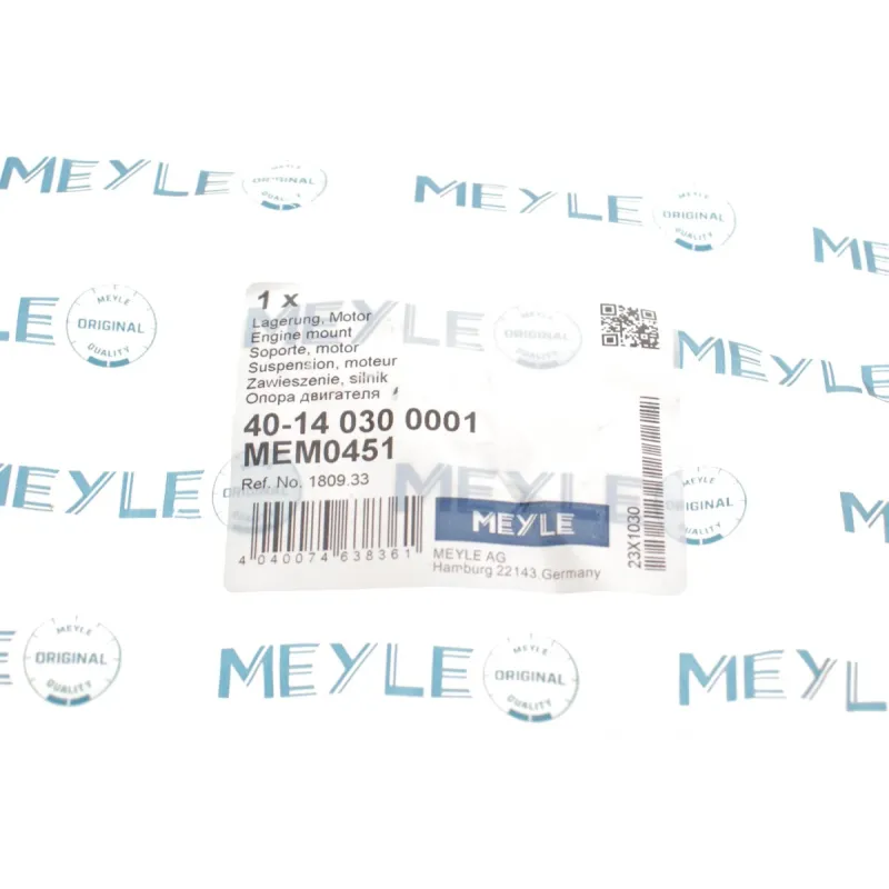 Сайлентблок подушки двигуна MEYLE 40-14 030 0001 (задній) для Fiat Scudo, Citroen Jumpy, Berlingo 1.6 HDi, 70x10 мм