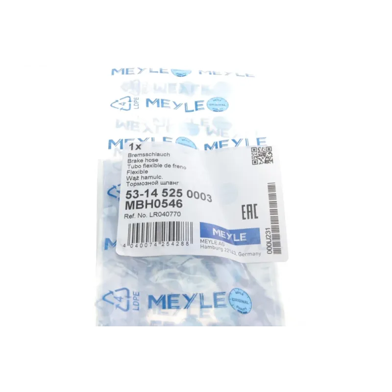 Шланг гальмівний передній MEYLE 53-14 525 0003 для Land Rover Freelander 2 (FA_) 2006-2014 (L=443mm)