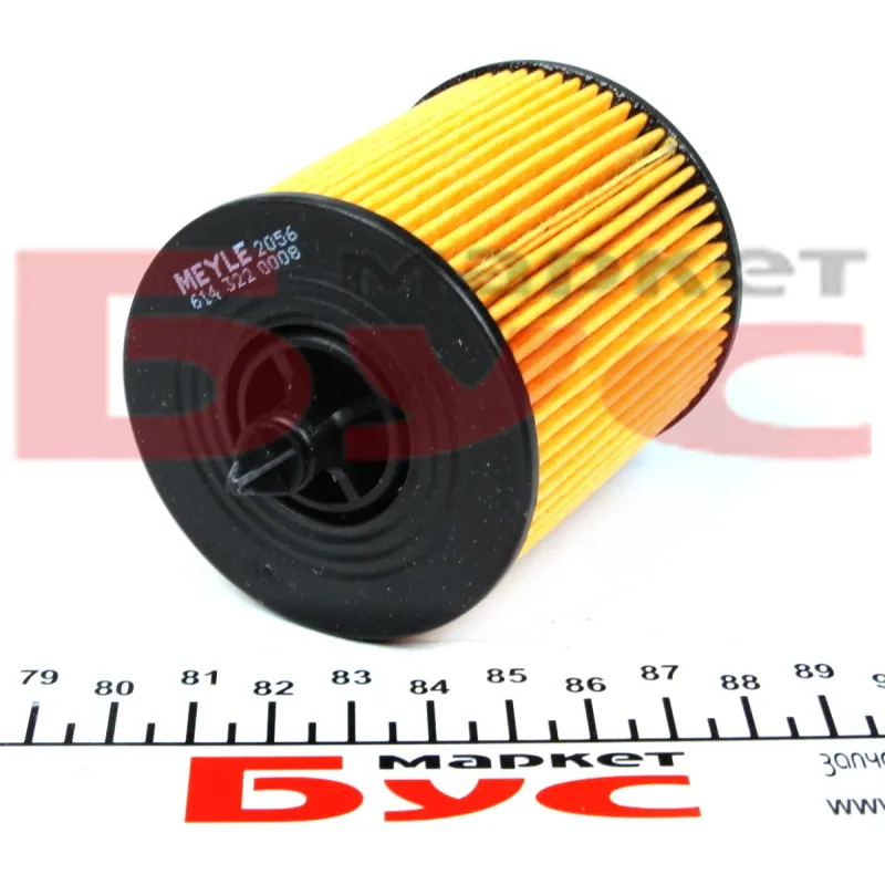 Фільтр масляний MEYLE 614 322 0008 для Opel Astra G, Vectra B/C 2.2i 2000-, 61.5x92.5 мм
