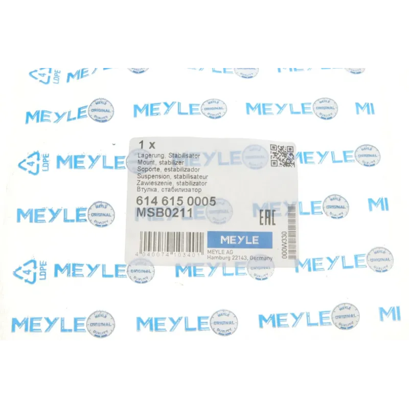 Втулка стабілізатора переднього MEYLE 614 615 0005 для Renault Trafic, Opel Vivaro, Nissan Primastar 23 мм