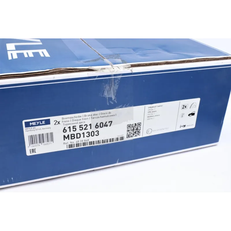 Диск гальмівний передній MEYLE 615 521 6047 для Chevrolet Captiva, Opel Antara (296x29 мм)