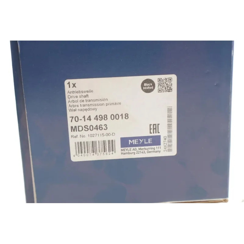 Піввісь права MEYLE 70-14 498 0018 для Tesla Model X 2015-, 30x35x735 мм