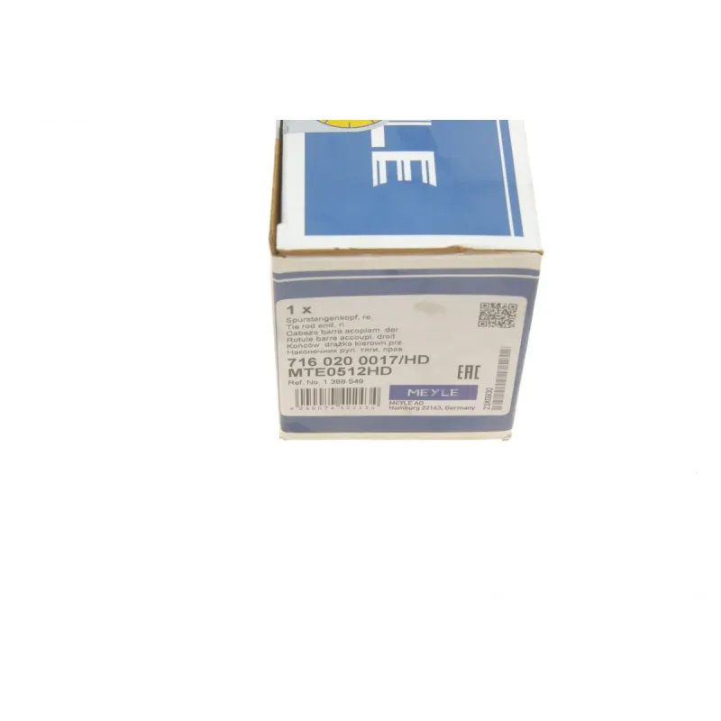 Наконечник рульової тяги правий MEYLE 716 020 0017/HD для Ford Focus II/Volvo C30 1.4-2.5 2003-2012, L=100mm