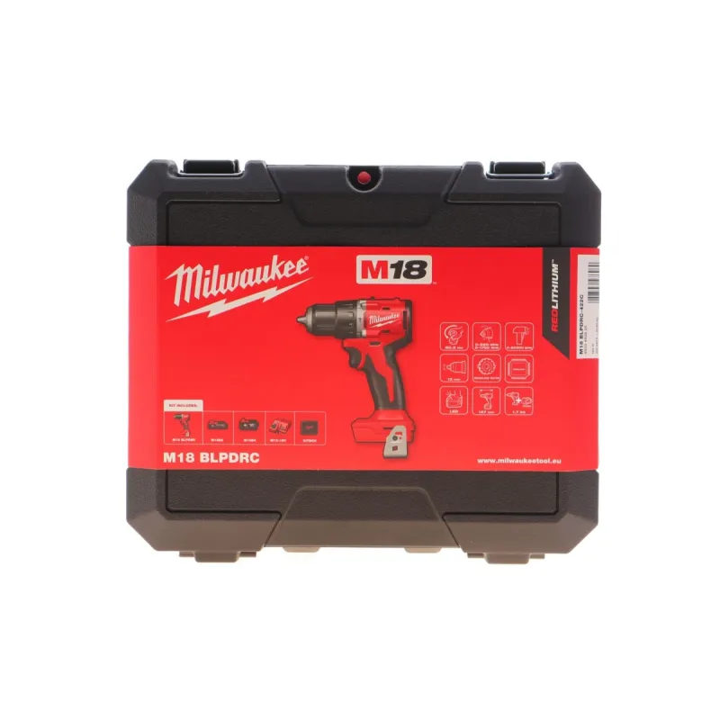Дриль-шуруповерт акумуляторний MILWAUKEE M18 BLPDRC-422С 4933492825 (60.5 Nm/18V)