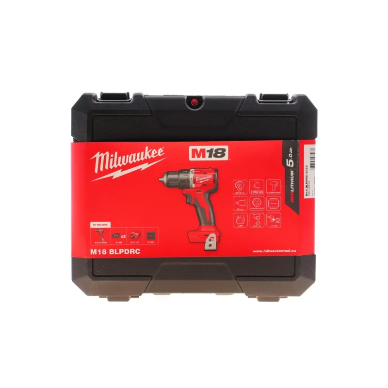 Дриль-шуруповерт акумуляторний MILWAUKEE M18 BLPDRC-502C 4933492826 (60.5 Nm/18V)