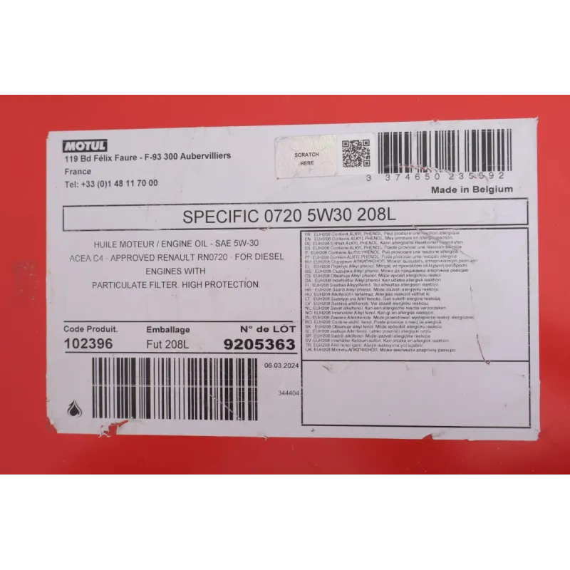 Олива 5W30 Specific 0720 (208L) (RN0720)