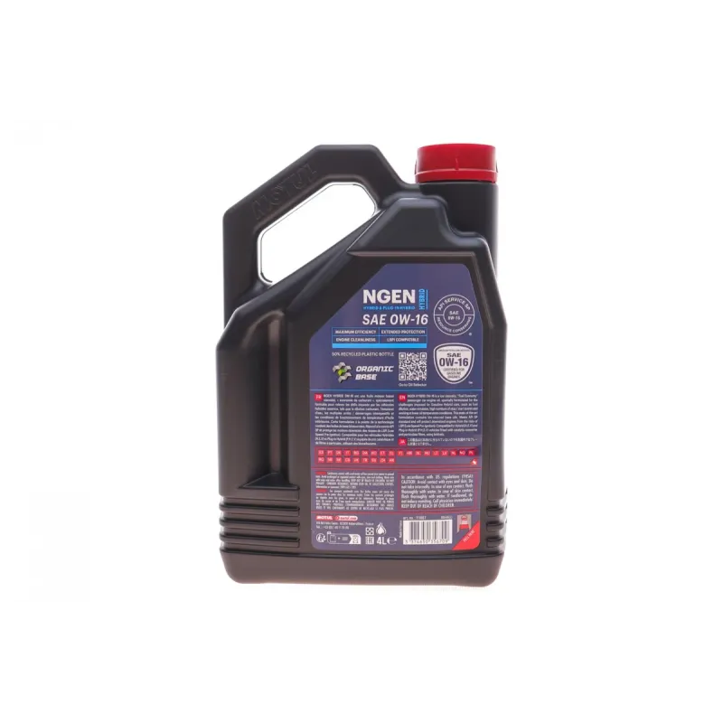 Моторна олива MOTUL NGEN Hybrid 0W16 (4L) API SP/ILSAC GF-6b/GF-6a 333207