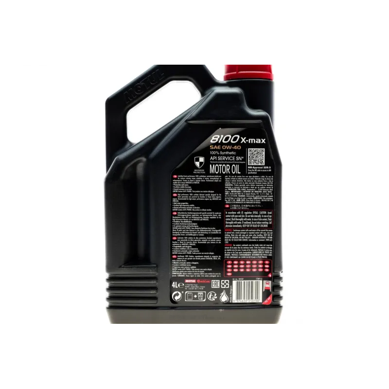 Моторна олива MOTUL 8100 X-max 0W40 4л (MB 229.5/VW 502.00/505.00/VOLVO VCC 95200356/BMW LL-01) 104532