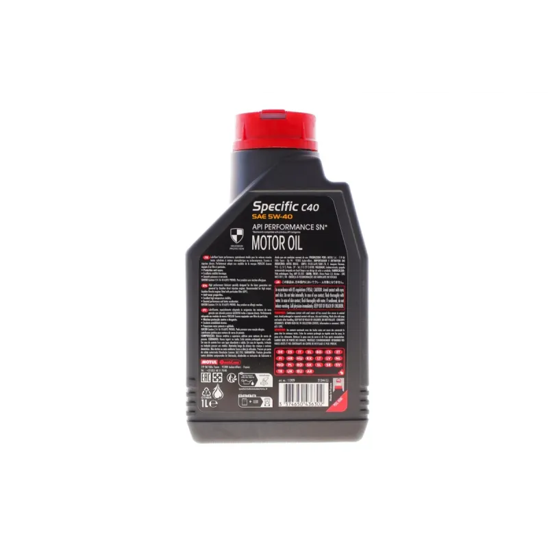 Моторна олива MOTUL SPECIFIC C40 5W40 (1L) ACEA C3/API SN/PORSCHE C40 348401