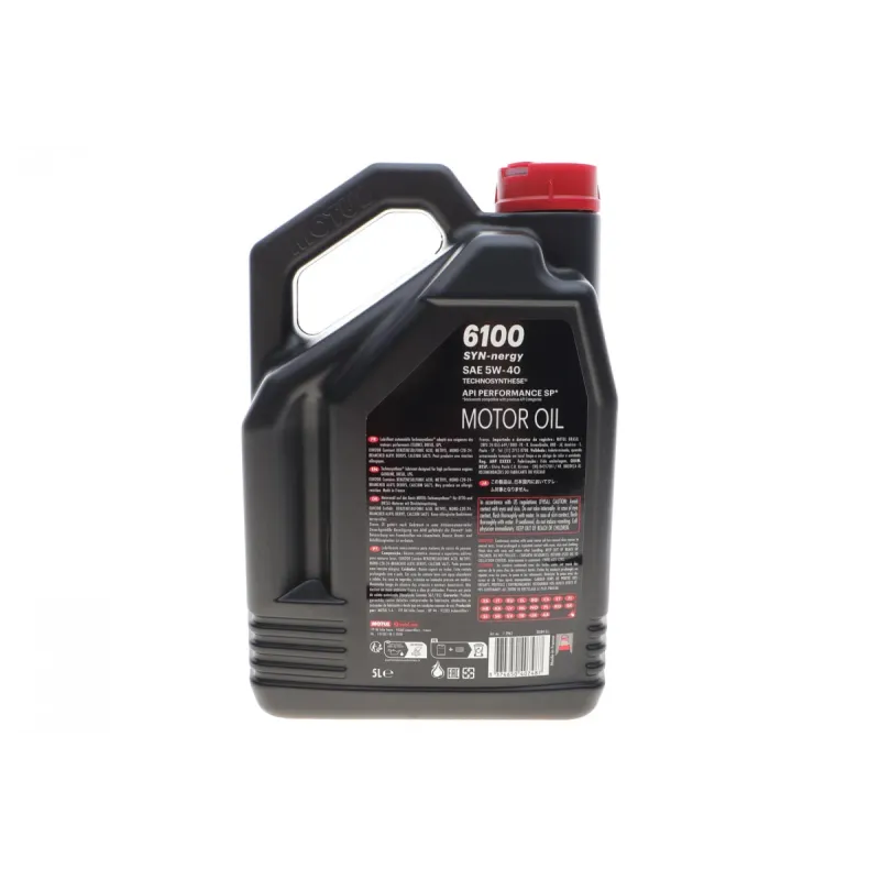 Моторна олива MOTUL Syn-nergy 6100 5W40 (5L) API SP, ACEA A3/B4, артикул 112963
