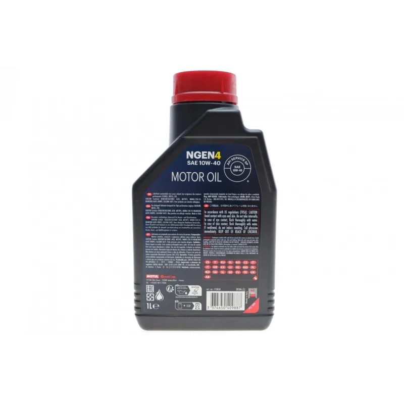 Моторна олива MOTUL NGEN 4 10W40 1L (MB 229.3/RN0710/RN0700/PSA B71 2300/VW 501 01/VW505 00) 387801